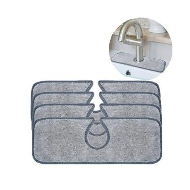 Imagem de Protetor de Pia para Faucet Cozinha 4 Peças Almofadas Absorventes Microfibra Banheiro RV Prevenção Manchas Água -Deslizante Fácil Limpar Presente Prát