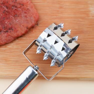 Imagem de Espremedor de carne resistente – Esmagador de aço inoxidável com triturador de ossos e ferramenta de amaciamento para moer, bater e amaciar sem esforço