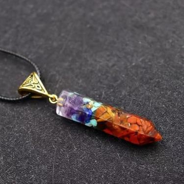 Imagem de Colar masculino de pedras arco-íris, estrela, lua, arco-íris, meditação, relaxamento e alívio da ansiedade, Small, Metal, Sem Pedra Preciosa Sem pedra preciosa Exibição de imagem