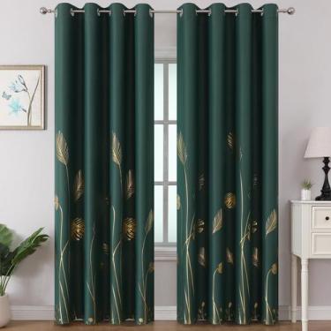 Imagem de Cortina Estelar Textiler 132x259 cm Verde Opaca Térmica