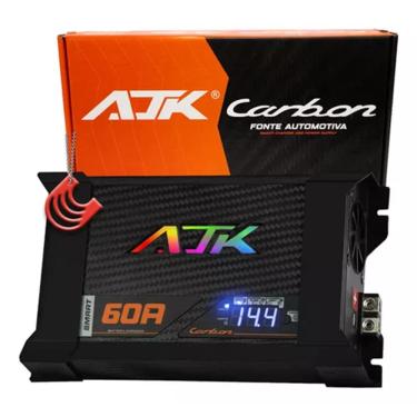 Imagem de Fonte Ajk 60a Carbon Smart 12v Bivolt Carregador Bateria TOP