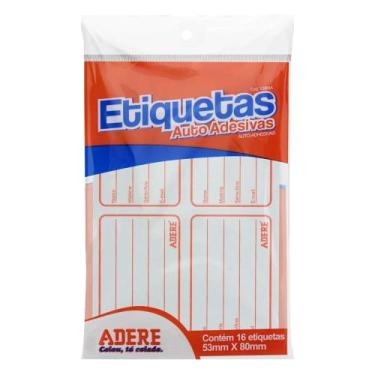 Imagem de Etiquetas Auto Adesivas 16 Unidades Vermelho Adere