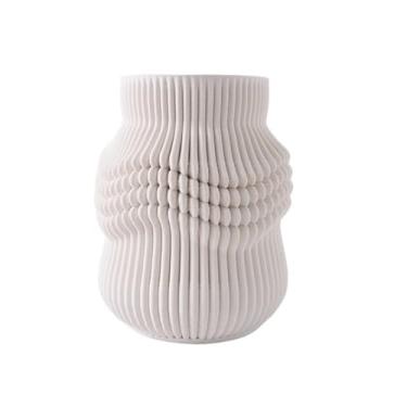 Imagem de Vasos de flores Vaso de cerâmica com flores para decoração casa, ideal para cozinha, sala estar, quarto, escritório, prateleira ou centro mesa Vaso de cerâmica