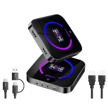 Imagem de PORTTA Placa de captura de vídeo HDMI DX20R, transmita e grave em 4K 60Hz com latência ultrabaixa, passagem para 1080p @240Hz e 2K a 120Hz, USB 3.0 para PC, suporte HDR, VRR, compatível com PS5, Xbox