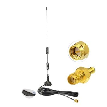 Imagem de SZSAUTO Antena dupla 978 MHz 1090 MHz ADS-B Base magnética 6dBi SMA MCX antena para aviação banda dupla 978 MHz 1090 MHz Receptor ADS-B RTL SDR Rádio Definido por Software USB Stick Dongle Tuner