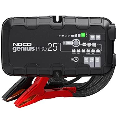 Imagem de NOCO GENIUSPRO25: Carregador de bateria profissional 25A 6V/12V/24V - carregador de manutenção inteligente, dessulfator e adaptador com proteção contra sobrecarga e compensação de temperatura - Para