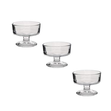 Imagem de Taças de Vidro Tulip para Sobremesa - Wincy  3 Unidades 