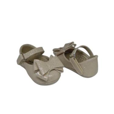 Imagem de Sapato de Bebe Sapatilha Laço Salomé Infantil Menina RN Manozinhos Bab