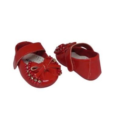 Imagem de Sapatinho de Bebê Sapatilha Luxo Laço Batizado Infantil Menina Manozin