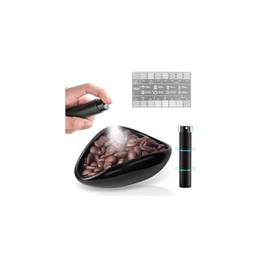 Imagem de Copo dosador de grãos de café, 20 g - 30 g com bico largo, cerâmica de base estável, inclui frasco spray RDT, cartão de referência de tamanho de moagem de metal, copo de café expresso de dose única