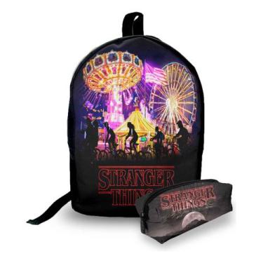 Imagem de Mini Mochila Urbana + Estojo - Stranger Things Parte 3 - PAINEL PRINT