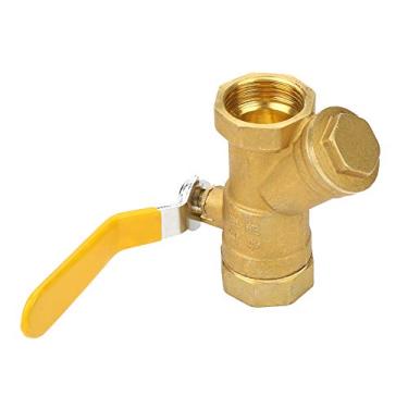 Imagem de Luqeeg Válvula de Esfera de Filtro Tipo Y de Latão para óleo de Gás de água 1 "BSP DN25 Rosca Fêmea Dourada - Desempenho de Vedação de Operação Fácil de Pequeno Volume para Uso Doméstico
