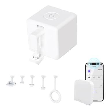 Imagem de aqxreight Empurrador de Botão Inteligente para Controle Contínuo Automatize Sua Casa Com Temporizador Ativação por Voz Configuração Fácil Não é Necessária Fiação para Eletrodomésticos (V3)