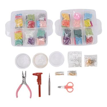 Imagem de Ainoli joias fazendo kit de contas de acrílico faça você mesmo tesoura com fecho lagosta para pulseira colar brincos
