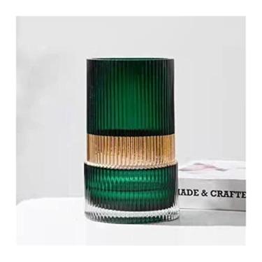 Imagem de x3anggyt5 Vaso de flores moderno vaso de vidro nórdico decoração de interior nórdico vaso de flores decorativo para casa decoração de sala de estar arranjo de flores decoração de casa (pequeno)