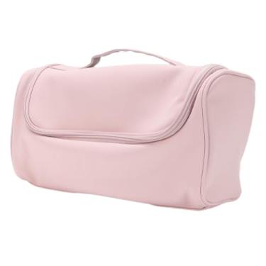 Imagem de Ymiko Bolsa de Viagem para Ferramentas de Cabelo Forro Macio PU Secador de Cabelo Bolsa de Transporte Com Gancho de Suspensão Forro Macio Protetor Multi Compartimentos para Alisador de (PINK)