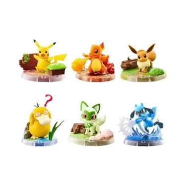 Imagem de Blocos De Montar Pokémon Pikachu Charmander Psyduck Sprigatito Eevee L