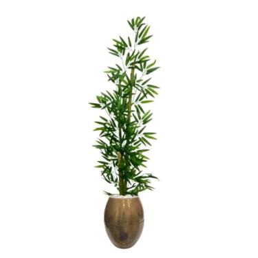 Imagem de Planta Artificial Bambu da Sorte 1,55m com Vaso Decorativo | Decoração Moderna para Sala Escritório Loja(Cappuccino)