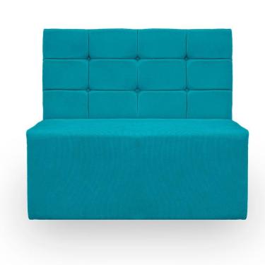 Imagem de Canto Alemão Confortável Para Apartamento Cozinha E Restaurantes Suede Cor Azul Claro