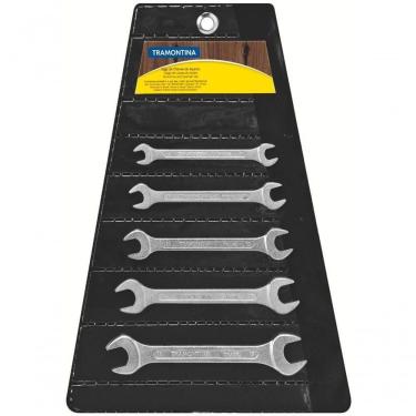 Imagem de Jogo De Chaves Fixas Tramontina Basic Em Aço Especial Cromado 5 Peças