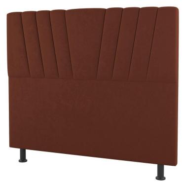 Imagem de Cabeceira Cama Box Casal Queen Size Dublin 160cm Suede Terracota - Abmaza