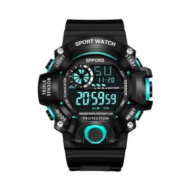 Imagem de Relógio Esportivo Digital Masculino Com Led, Relógio Eletrônico Multif