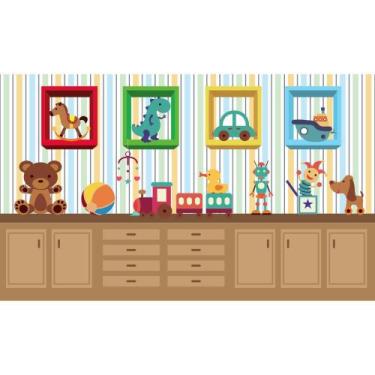 Imagem de Painel De Lona Quarto De Brinquedos - Fabrika de Festa, 400x200cm
