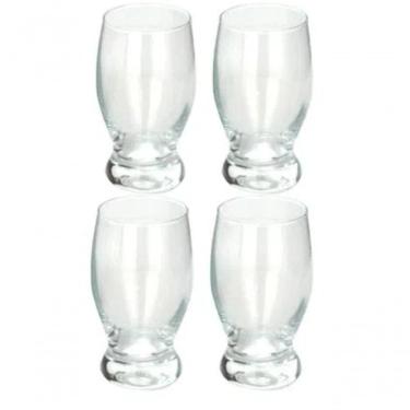 Imagem de Jogo 4 Copos De Vidro Agua Cerveja Suco 248ml Taça