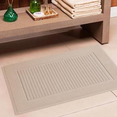 Imagem de Piso Toalha Banheiro Cavhome Majestic Antiderrapante Felpudo, Nude Maj