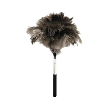 Imagem de Espanador De Penas De Avestruz Extensível Com Cabo Longo De Aço Inoxid