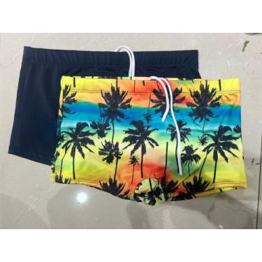 Imagem de Sunga Slip Kit 2 Adulto Masculina Estampada Proteção Uv 50+ - MEU BIQU