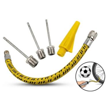 Imagem de Kit Jogo Bicos Bomba De Ar Encher Inflar Bola Bike Boia 5 Peça Univers