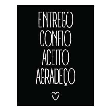 Imagem de Kit 5 Placas Entrego Confio Aceito Agradeço 27X35 - Sinalizo