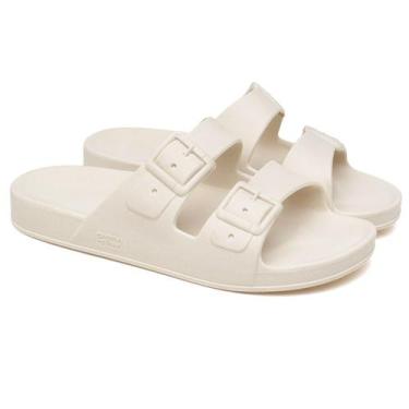 Imagem de Sandália Feminina Slide Confortável EVA Pizaflex, Off white, 33, Femin