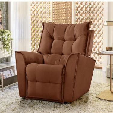Imagem de Poltrona Da Mamãe Para Sala Reclinavel Carinho Veludo - Shop das Cabec