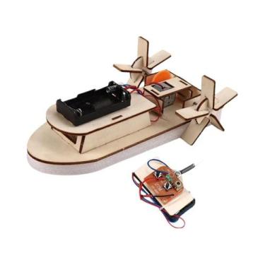 Imagem de Brinquedos Educacionais STEM Para Crianças, Modelo De Barco Elétrico D