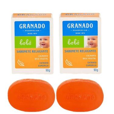 Imagem de Kit 2 Sabonete Bebe Granado Infantil Glicerina Extrato de Camomila Rel