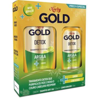 Imagem de Shampoo+Condicionador Niely Gold 275ml Detox - Loreal - Niely
