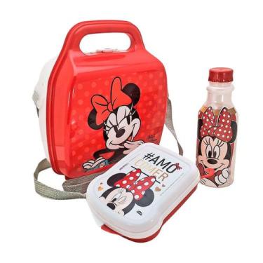 Imagem de Kit Lancheira Escolar Infantil com Porta sanduiche e Garrafinha para S