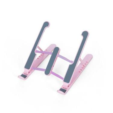 Imagem de Suporte notebook ergonomico regulavel multi ângulos - Rosa - Note10, R