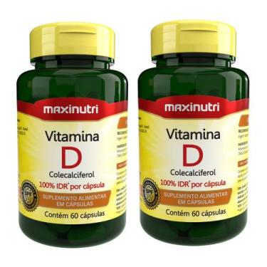 Imagem de Kit 2 Vitamina D 100% IDR 60 Capsulas Maxinutri