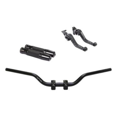 Imagem de Kit Manete Manopla Guidão Adaptador Yes 125 Intruder125 Riva - Stark R