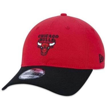 Imagem de Boné New Era 9twenty NBA Chicago Bulls Core Aba Curva Aba Curva Strapback Vermelho-Masc...