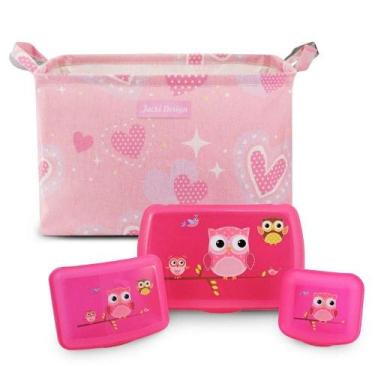 Imagem de Kit Cesto Organizador Infantil 25l + Conjunto De Potes Organizadores J
