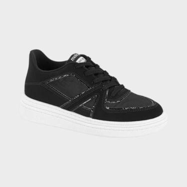 Imagem de Tênis Feminino Casual Haarlem Moleca, Preto, 35