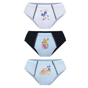 Imagem de Kit 3 Cueca Slip Mickey Lupo Algodão Infantil 111-089, Sortido 0939, P