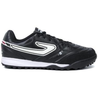 Imagem de Chuteira Society Topper Maestro Pro V Couro Masculino, 39, Preto, Bran