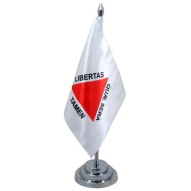 Imagem de Bandeira Mesa Dupla Face Minas Gerais Mastro 29 Alt. Cetim - SP Bandei