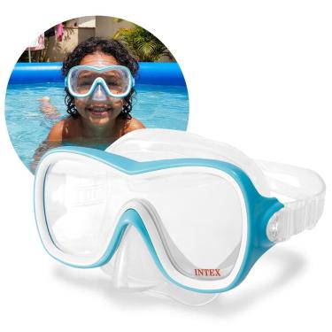 Imagem de Máscara de Mergulho Policarbonato Wave Rider Piscina Mar - Intex Azul