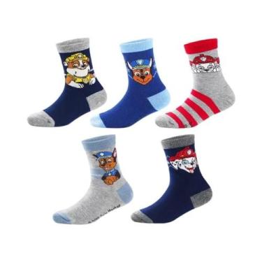 Imagem de Meias Coloridas E Respiráveis para Crianças, 5 Pares, Paw Patrol Chase